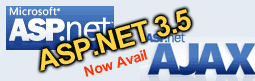 The latest asp.net version 3.5 including Ajax, is now available on most plans