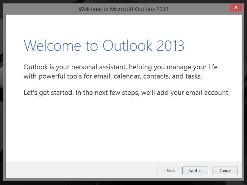 Setup outlook 2013